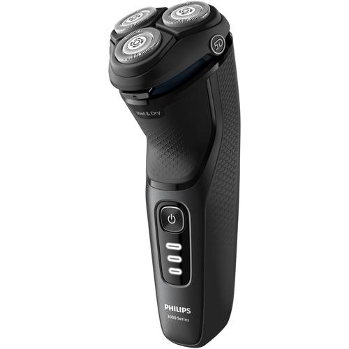 Aparat de ras Philips Shaver Seria 3000 S3244/12, barbierit umed şi uscat, fara fir, capete 5D pivotante si flexibile, lame autoascutire, 60 min, sistem de barbierire anticoroziune, capac de protectie, Negru 1 Aparat de ras Philips Shaver Seria 3000 S3244/12, barbierit umed şi uscat, fara fir, capete 5D pivotante si flexibile, lame autoascutire, 60 min, sistem de barbierire anticoroziune, capac de protectie, Negru