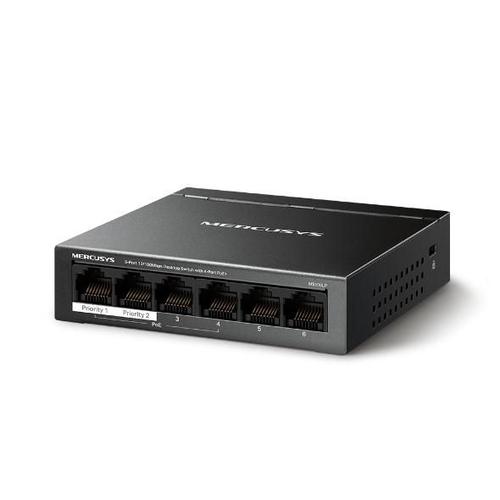 Switch 6 porturi 10/100Mbps 4 porturi PoE+ Mercusys MS106LP 1 Switch 6 porturi 10/100Mbps 4 porturi PoE+ Mercusys MS106LP