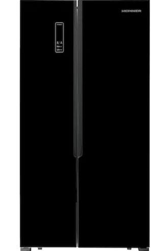 Side by side Heinner HSBS-H442NFBKE++, 436 L, No Frost, Clasa E, H 176.5 cm (Negru) 1 Side by side Heinner HSBS-H442NFBKE++, 436 L, No Frost, Clasa E, H 176.5 cm (Negru)