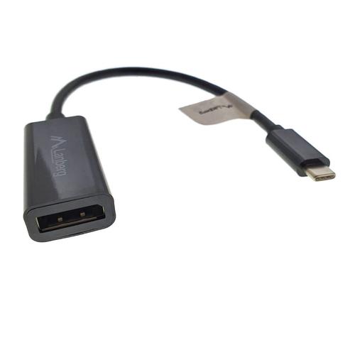 Adaptor Lanberg 41849, conector USB 3.1 tip C tata la DisplayPort mama, lungime 15cm, Negru 1 Adaptor Lanberg 41849, conector USB 3.1 tip C tata la DisplayPort mama, lungime 15cm, Negru