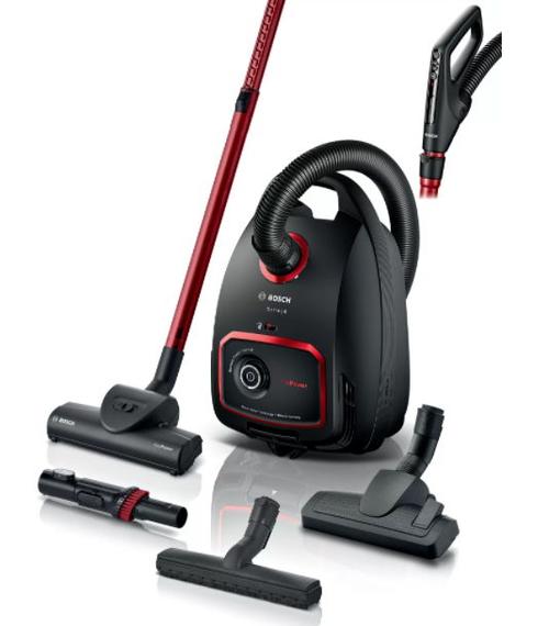 Aspirator cu sac Bosch ProPower BGL6POW2, 4 L, 850 W (Negru/Rosu)