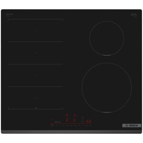 Plita incorporabila Bosch PIX631HC1E, Inductie, 4 zone de gatit, Flex Zone, Home Connect, Power Boost, 60cm, Negru