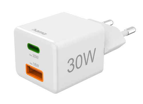 Incarcator retea Hama 201992, 1 x USB-A, 1 x USB-C, 18/30W (Alb) 1 Incarcator retea Hama 201992, 1 x USB-A, 1 x USB-C, 18/30W (Alb)