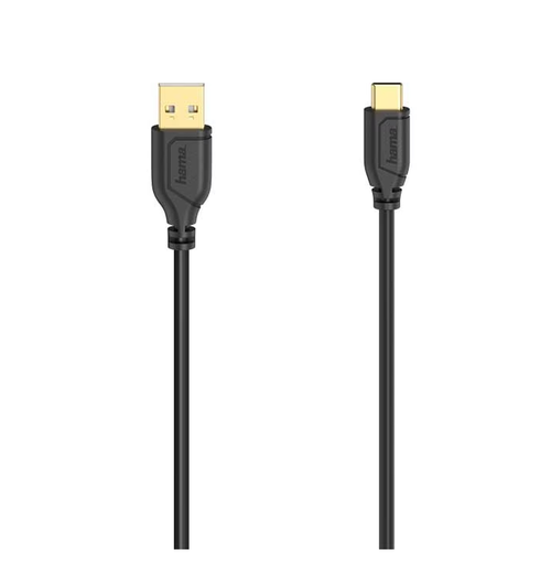 Cablu de date Hama Flexi-Slim, USB-C, 0.75 m (Negru) 1 Cablu de date Hama Flexi-Slim, USB-C, 0.75 m (Negru)