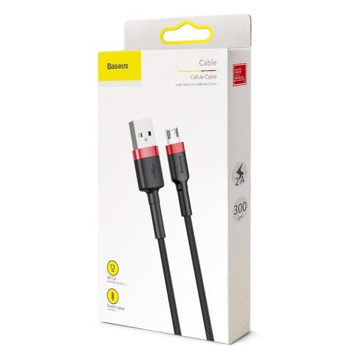 Cablu de date, Baseus, Tip USB/Micro USB, 3m, Negru/Rosu 1 Cablu de date, Baseus, Tip USB/Micro USB, 3m, Negru/Rosu