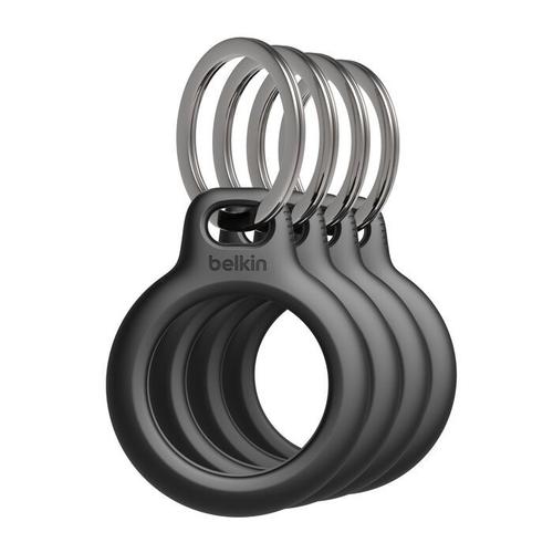 Set 4 brelocuri chei pentru AirTag, Belkin, Negru 1 Set 4 brelocuri chei pentru AirTag, Belkin, Negru