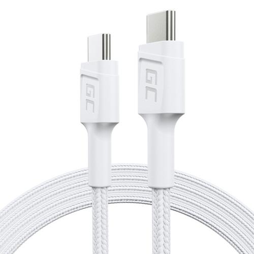 Cablu de date Green Cell PowerStream, USB-C - USB-C, 120cm, Power Delivery 60W, Alb 1 Cablu de date Green Cell PowerStream, USB-C - USB-C, 120cm, Power Delivery 60W, Alb