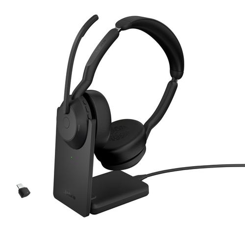 Casti Wireless Call Center Jabra Evolve2 55 UC, Bluetooth, Microfon, Stand incarcare, Autonomie 18 ore (Negru) 1 Casti Wireless Call Center Jabra Evolve2 55 UC, Bluetooth, Microfon, Stand incarcare, Autonomie 18 ore (Negru)