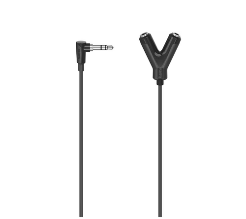 Adaptor audio Hama 205190, Jack 3.5mm, 0.2m (Negru) 1 Adaptor audio Hama 205190, Jack 3.5mm, 0.2m (Negru)
