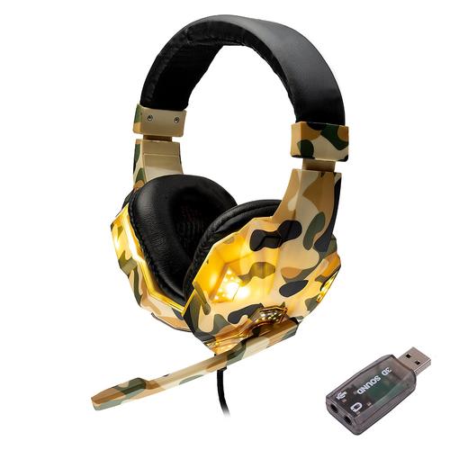 Casti Gaming Spacer SPGH-CAMO-USB, microfon pe brat, conectare prin adaptor USB 2.0 sau Jack 3.5 mm x 2 (Multicolor) 1 Casti Gaming Spacer SPGH-CAMO-USB, microfon pe brat, conectare prin adaptor USB 2.0 sau Jack 3.5 mm x 2 (Multicolor)