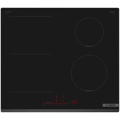 Plita incorporabila Bosch PVS631HB1E, Inductie, 4 zone de gatit, Combi Zone, Power Boost, Home Connect, 60cm, Negru