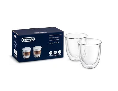 Set 2 pahare Cappuccino De'Longhi DLSC311, 270 ml, perete dublu 1 Set 2 pahare Cappuccino De'Longhi DLSC311, 270 ml, perete dublu