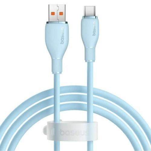 Cablu de date Baseus Pudding Series, USB la USB-C, 100W, Fast Charging, 2m, Albastru 1 Cablu de date Baseus Pudding Series, USB la USB-C, 100W, Fast Charging, 2m, Albastru