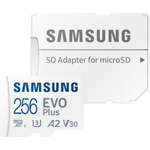 Card de memorie Samsung EVO Plus MB-MC256SA, 256GB, microSDXC, UHS-I U3, A2, V30, 160MB/s, Adaptor SD inclus 1 Card de memorie Samsung EVO Plus MB-MC256SA, 256GB, microSDXC, UHS-I U3, A2, V30, 160MB/s, Adaptor SD inclus