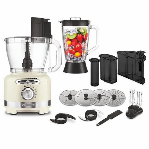 Robot de bucatarie Zelmer ZFP9000E, 2000 W, 3 L, Selector viteza, Discuri inox, 6 moduri automate (Crem) 1 Robot de bucatarie Zelmer ZFP9000E, 2000 W, 3 L, Selector viteza, Discuri inox, 6 moduri automate (Crem)