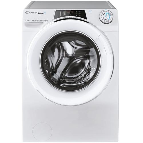 Masina de spalat rufe Candy Rapid’O RO 1486DWMST/1-S, 8 kg, 1400 RPM, Clasa A, Steam, Motor Speed Drive Inverter, Conectivitate Wi-Fi/hOn app, Quick&Clean Technology, Alb