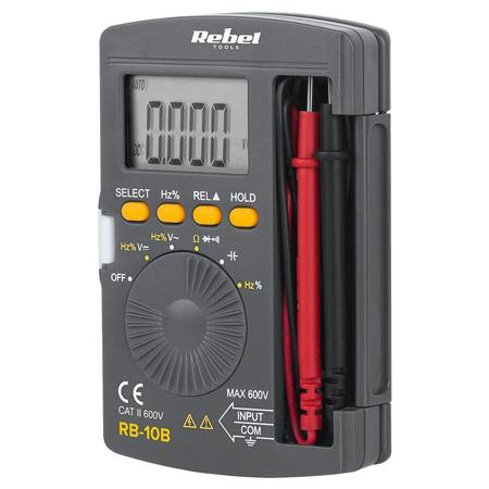 Multimetru Rebel Tools MIE-RB-10B, Polarizare automata, Citire maxima 3999 1 Multimetru Rebel Tools MIE-RB-10B, Polarizare automata, Citire maxima 3999