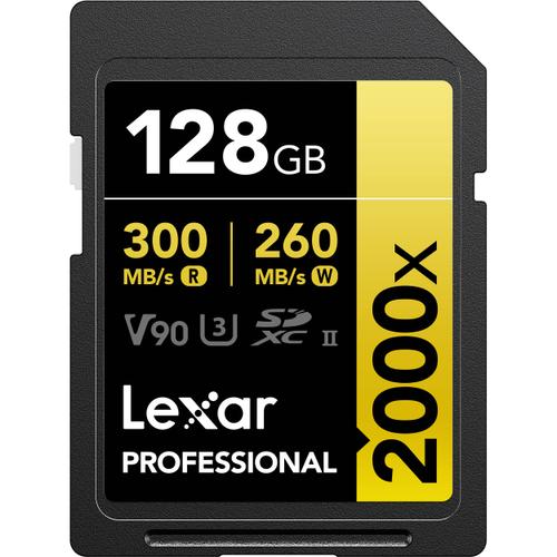 Card de memorie Lexar Professional 2000x, 128GB, SDXC, UHS-II U3, V90 1 Card de memorie Lexar Professional 2000x, 128GB, SDXC, UHS-II U3, V90