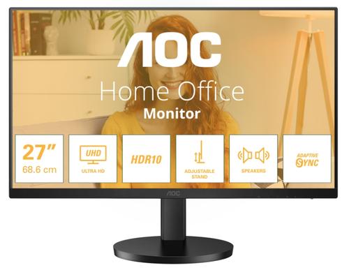 Monitor IPS LED AOC 27inch U27B3AF, UHD (3840 x 2160), HDMI, DisplayPort, Boxe (Negru) 1 Monitor IPS LED AOC 27inch U27B3AF, UHD (3840 x 2160), HDMI, DisplayPort, Boxe (Negru)