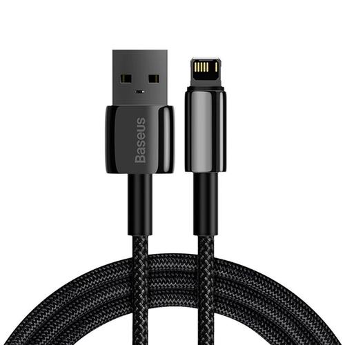 Cablu alimentare si date Baseus, Tungsten Gold, Fast Charging, USB la Lightning 2.4A braided 1m, Negru 1 Cablu alimentare si date Baseus, Tungsten Gold, Fast Charging, USB la Lightning 2.4A braided 1m, Negru