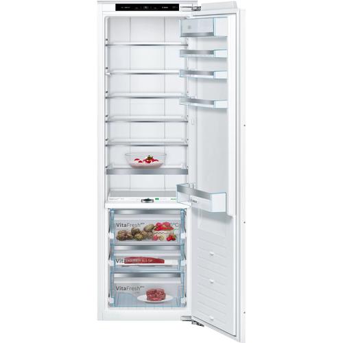 Frigider incorporabil cu 1 usa Bosch KIF81PFE0, 289 l, Clasa E, FreshSense, Raft ajustabil, SuperCooling, VitaFresh, H 177.5 cm, Argintiu