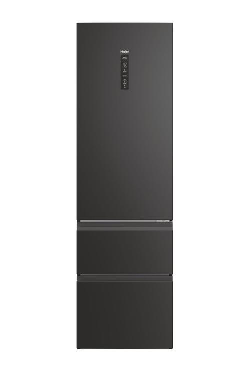Combina frigorifica Haier HTW5620DNPT, 414 l, Total No Frost, Clasa D, WiFi, MyZone, Humidity Zone, SuperCooling, SuperFreezing, Holidays, H 205 cm (Negru)