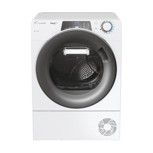 Uscator de rufe cu pompa de caldura Candy RPE H9A2TRE-S, 9 kg, Clasa E, 15+1 programe, WiFi (Alb)