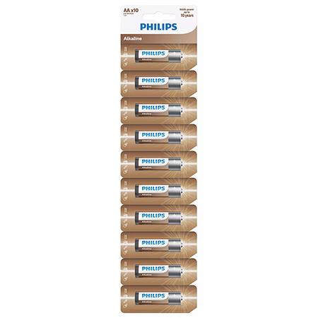 Set 10 baterii Philips ENTRY ALKALINE AA LR6, BLISTER 1 Set 10 baterii Philips ENTRY ALKALINE AA LR6, BLISTER