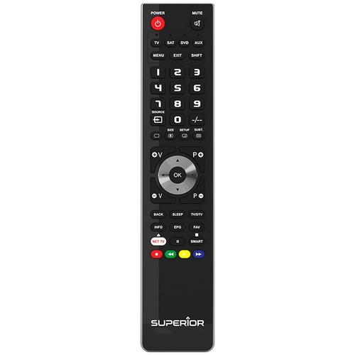 Telecomanda universala Superior SUPTUB001, 1 in 1, programabila simultan TV, DVD, satelit si AUX, conectare PC prin USB, cablu inclus, baterii 2 x AAA (neincluse) (Negru) 1 Telecomanda universala Superior SUPTUB001, 1 in 1, programabila simultan TV, DVD, satelit si AUX, conectare PC prin USB, cablu inclus, baterii 2 x AAA (neincluse) (Negru)