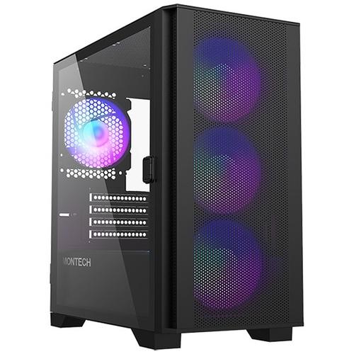 Caracasa Montech AIR 100 ARGB, fara sursa, mesh, tempered glass (Negru) 1 Caracasa Montech AIR 100 ARGB, fara sursa, mesh, tempered glass (Negru)