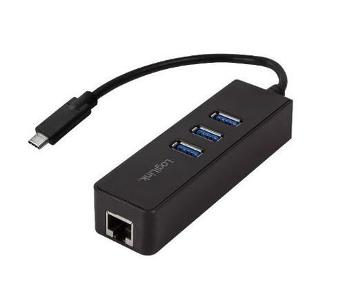 Hub USB Logilink UA0283, 1 x RJ-45, 1 x USB 3.0 (Negru) 1 Hub USB Logilink UA0283, 1 x RJ-45, 1 x USB 3.0 (Negru)
