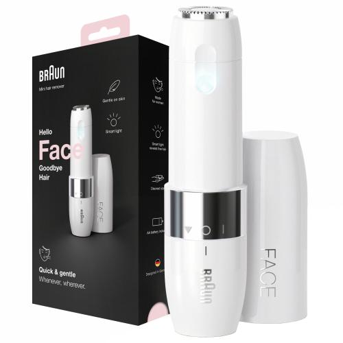 Mini aparat pentru indepartarea parului facial Braun FACE FS1000, pe baterii, Alb 1 Mini aparat pentru indepartarea parului facial Braun FACE FS1000, pe baterii, Alb