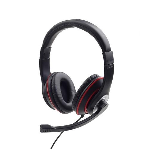 Casti Stereo Gembird MHS-03-BKRD, cu fir, standard, utilizare multimedia, call center, microfon pe brat, conectare prin Jack 3.5 mm (Negru) 1 Casti Stereo Gembird MHS-03-BKRD, cu fir, standard, utilizare multimedia, call center, microfon pe brat, conectare prin Jack 3.5 mm (Negru)