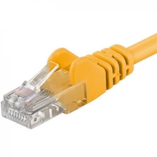 Patchcord UTP RJ45-RJ45 Categoria 6, 0.5m, galben, cupru integral, 26AWG 1 Patchcord UTP RJ45-RJ45 Categoria 6, 0.5m, galben, cupru integral, 26AWG