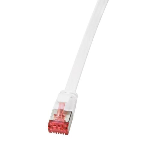 Cablu de date, LogiLink, Flat Cat.6A, 2 m, Alb 1 Cablu de date, LogiLink, Flat Cat.6A, 2 m, Alb