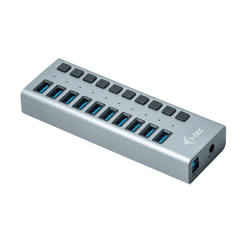 Hub, I-tec , USB 3.0, 10 porturi, 48 W (Argintiu) 1 Hub, I-tec , USB 3.0, 10 porturi, 48 W (Argintiu)