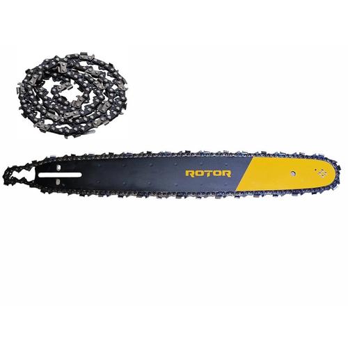 Set lama si lant pentru drujba Rotor, 2 lanturi, pas 3/8, 57 pinteni, 28 dinti, lama 40 cm 1 Set lama si lant pentru drujba Rotor, 2 lanturi, pas 3/8, 57 pinteni, 28 dinti, lama 40 cm
