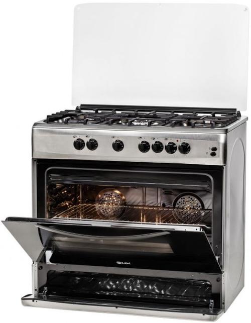 Aragaz LDK 6090 ECAI IX FONTA NG, 5 Arzatoare, Cuptor electric, Aprindere electrica (Inox)
