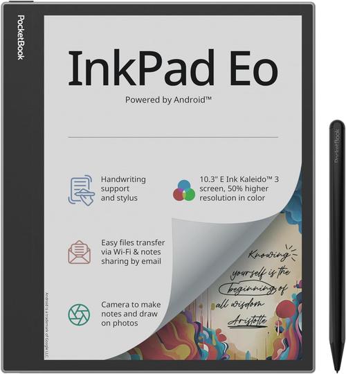 Tableta ePaper Pocketbook InkPad Eo, Ecran E Ink Kaleido 3 Capacitive Multisenzor 10.3inch, 4GB RAM, 64GB Flash, Wi-Fi, Bluetooth, Android 11 (Gri) 1 Tableta ePaper Pocketbook InkPad Eo, Ecran E Ink Kaleido 3 Capacitive Multisenzor 10.3inch, 4GB RAM, 64GB Flash, Wi-Fi, Bluetooth, Android 11 (Gri)