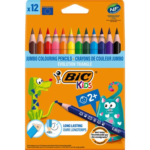 Creioane colorate BIC Evolution Triunghiulare, 12 culori 1 Creioane colorate BIC Evolution Triunghiulare, 12 culori