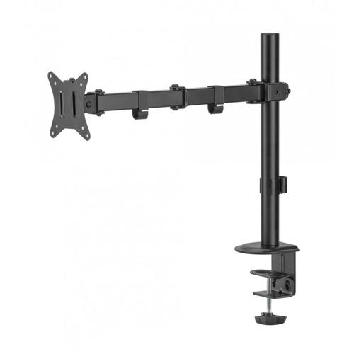 Suport de birou pentru monitor Nexio NX-LDT66-C012, 17-32 inch(43cm-81cm), brat dubla articulatie, reglabil, capacitate sustinere 9KG (Negru)