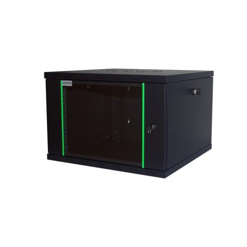 Rack 19'' 6U 600x600, de perete DECKRO RAL9005 D-META-2, usa din sticla, panouri detasabile si securizate, dezasamblat, capacitate 100kg 1 Rack 19'' 6U 600x600, de perete DECKRO RAL9005 D-META-2, usa din sticla, panouri detasabile si securizate, dezasamblat, capacitate 100kg