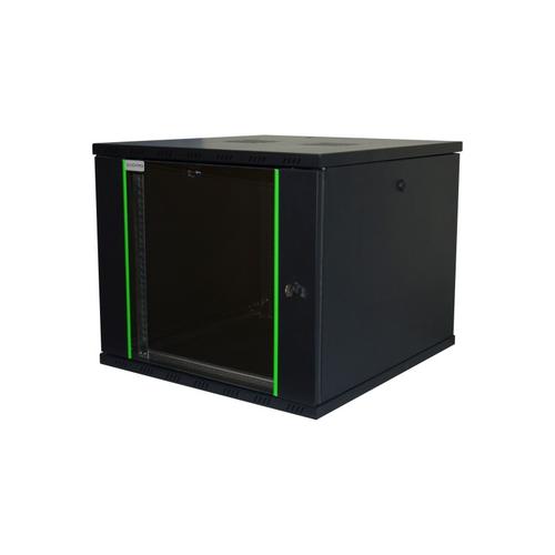 Rack 19'' 12U 600x450 DECKRO RAL9005 D-META-2, de perete, usa din sticla, panouri detasabile si securizate, dezasamblat, capacitate 100kg 1 Rack 19'' 12U 600x450 DECKRO RAL9005 D-META-2, de perete, usa din sticla, panouri detasabile si securizate, dezasamblat, capacitate 100kg