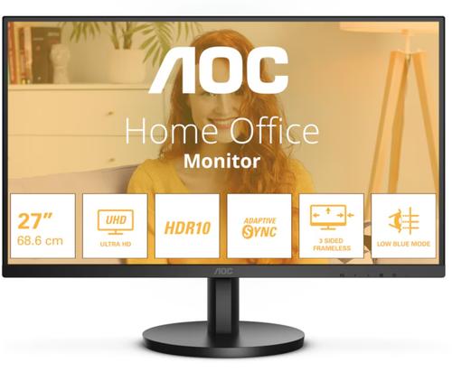 Monitor VA LED AOC 27inch U27B3M, UHD (3840 x 2160), HDMI, DisplayPort, Boxe (Negru) 1 Monitor VA LED AOC 27inch U27B3M, UHD (3840 x 2160), HDMI, DisplayPort, Boxe (Negru)