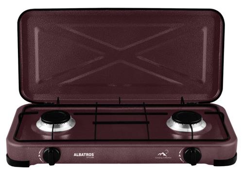 Plita de exterior Albatros APG21BR, Gaz, 2 Arzatoare (Maro)