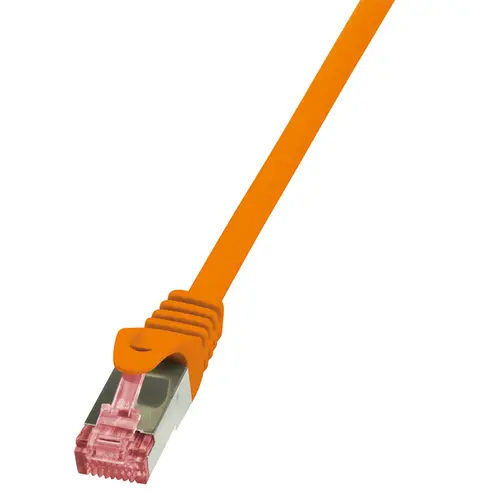 Cablu S/FTP LOGILINK Cat6, LSZH, cupru, 3 m, portocaliu, AWG27, dublu ecranat CQ2068S