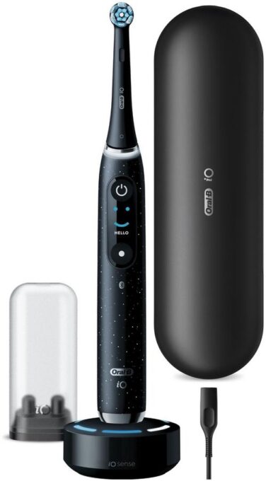 Periuta de dinti electrica Oral-B iO Series 10 Stardust, Bluetooth, Curatare 3D, Inteligenta artificiala, 7 moduri (Negru) 1 Periuta de dinti electrica Oral-B iO Series 10 Stardust, Bluetooth, Curatare 3D, Inteligenta artificiala, 7 moduri (Negru)