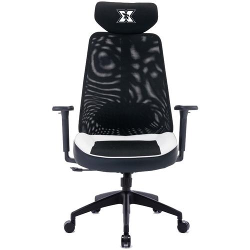 Scaun gaming Serioux Kyrian, Textil, Alb/Negru 1 Scaun gaming Serioux Kyrian, Textil, Alb/Negru