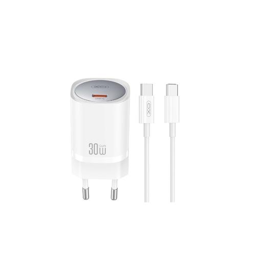 Incarcator Retea XO Design CE20, 30 W, 3 A, USB-C, Cablu USB-C (Alb) 1 Incarcator Retea XO Design CE20, 30 W, 3 A, USB-C, Cablu USB-C (Alb)