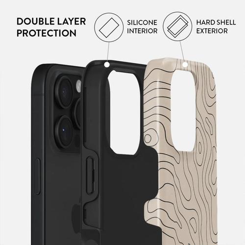 Husa Dual Layer Wild Terrain Burga pentru iPhone 16 Pro, Bej 1 Husa Dual Layer Wild Terrain Burga pentru iPhone 16 Pro, Bej